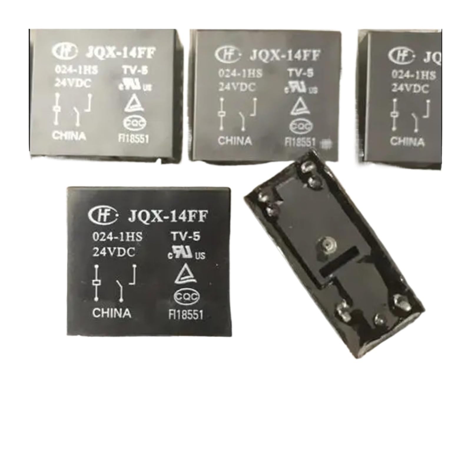 OSHZIKJII 24V relay JQX-14FF-024-1HS HF14FF 24V 24VDC DC24V 4PIN/1pcs(10PCS)