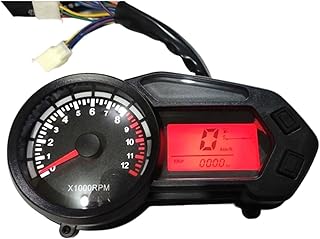 Velocímetro Odómetro Velocímetro L E D para Motocicleta, Retroiluminación Digital, Odómetro Resistente Al Agua, Tacómetro para 1,2,4 Cilindros, Interruptor Rojo Y Azul