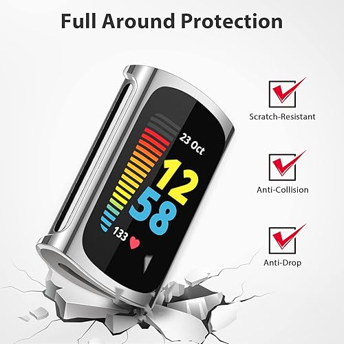 Miniatura 4 de Paquete de 3 protectores de pantalla para Fitbit Charge 65 (no para Charge 43), funda protectora de TPU completa, accesorios resistentes para Charge