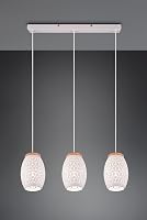 Lampă suspendată RL Live Your Light Bidar R31573031 – metal alb mat, lemn natural, cu dulie E27 3