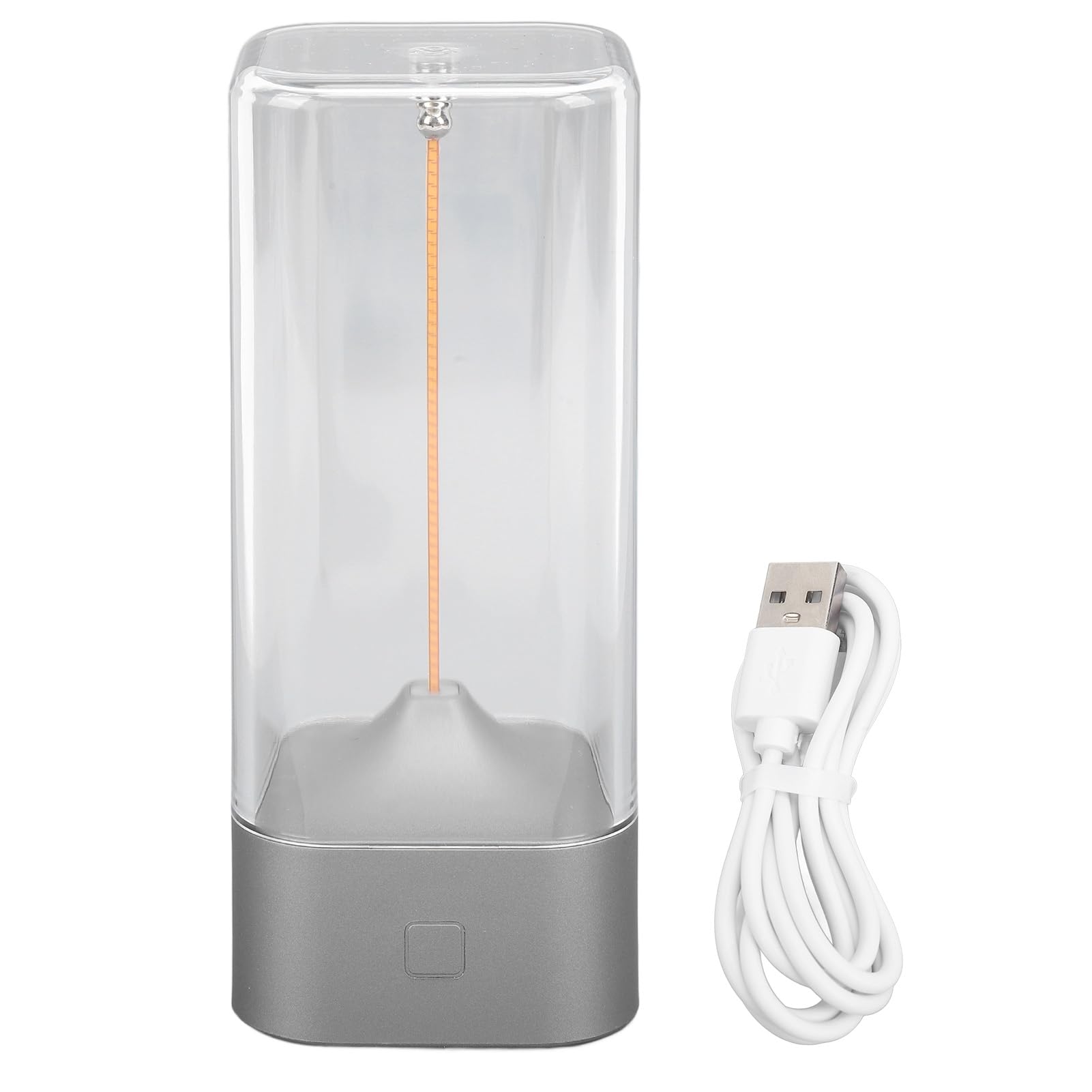 Gsycle Magnetic Filament Light, LED USB Rechargeable Touch Control Magnetic LED Desk Lamp Magnetic Filament Light Magnetic Line Table Lamp for Bedside Bar Camping (Silver)