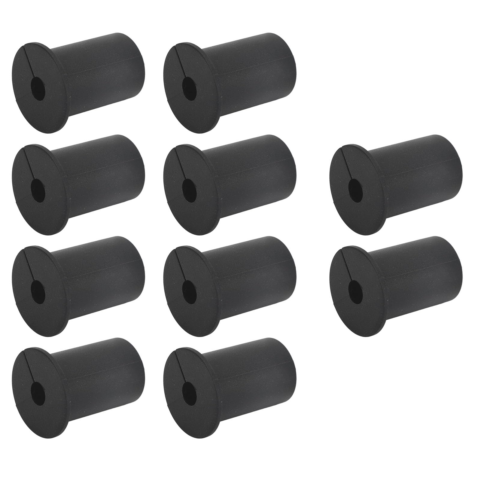 Depisuta Cable Routing Kit, Cable Grommets for Ethernet Cable, Network Through Bushings Wall Grommets Cable Mounting Accessories, Reusable Cable Ties (Black)