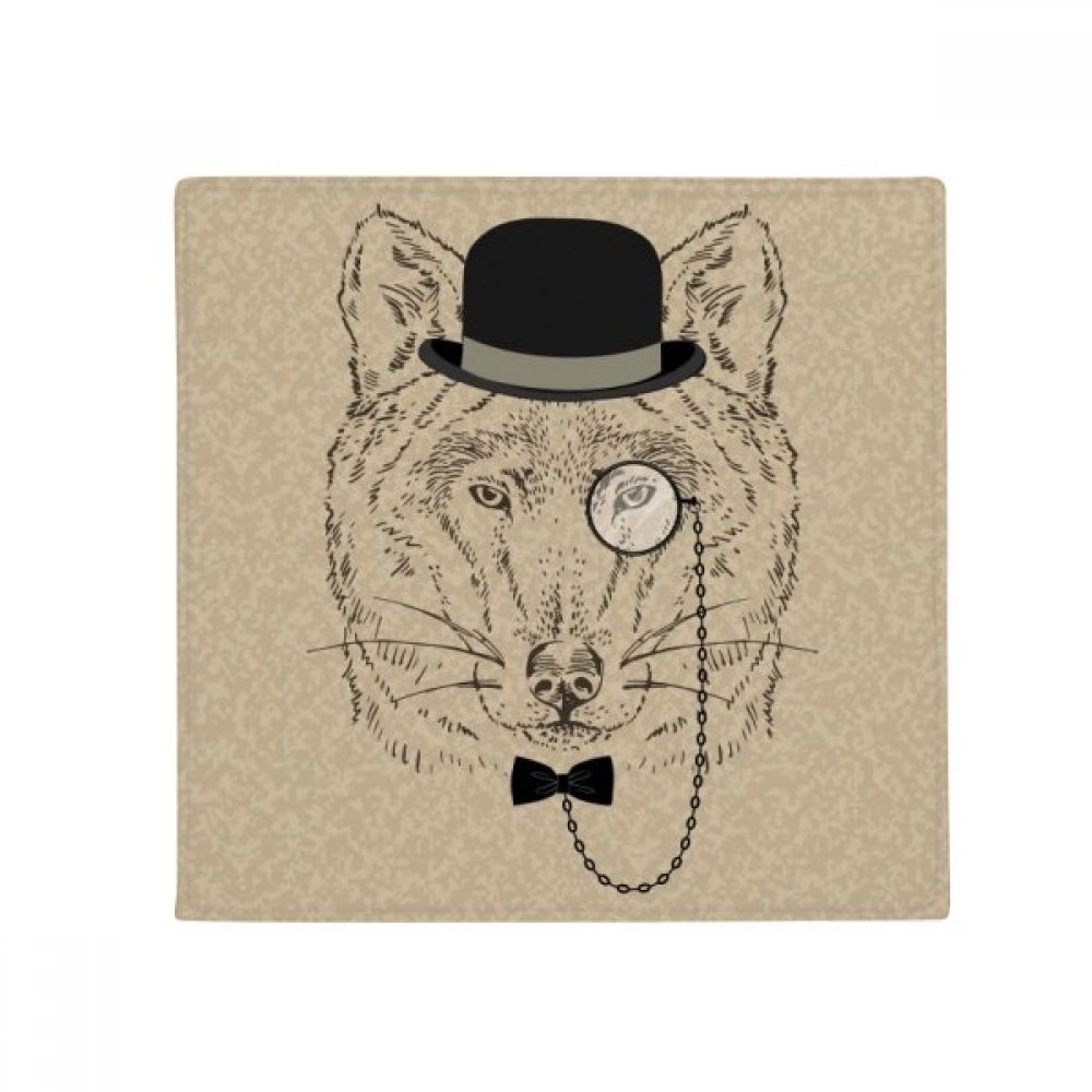 Tapis de sol carré loup doux 80 cm pour cuisine et entrée