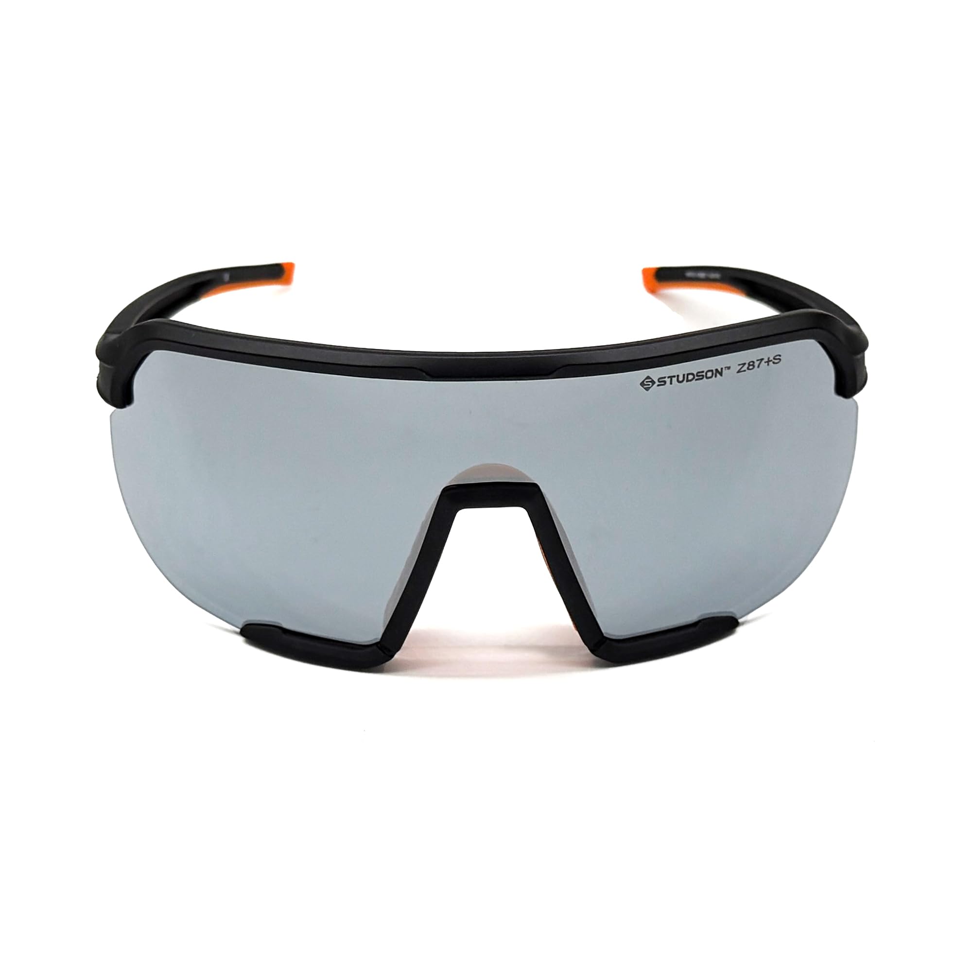STUDSON Watchman - Gafas de seguridad con protección contra impactos ANSI Z87+, lentes de policarbonato resistentes a los arañazos y antivaho, ajuste antideslizante, marco envolvente ligero, talla