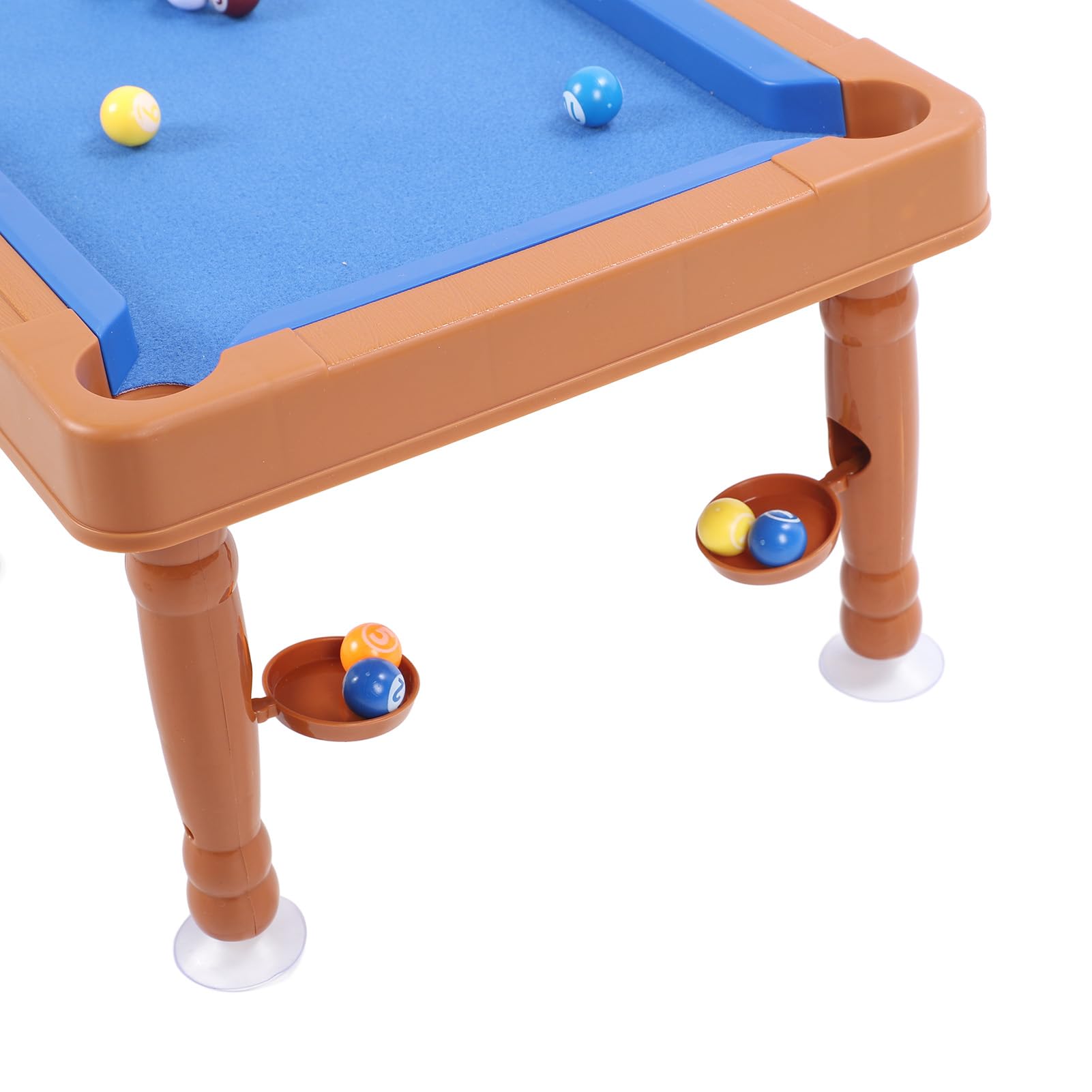 GLOGLOW Mini Table de Billard Portable de 17,32 Pouces avec Balles, Queues et Support Triangulaire, Jeu de Table Amusant pour Enfants et Adultes