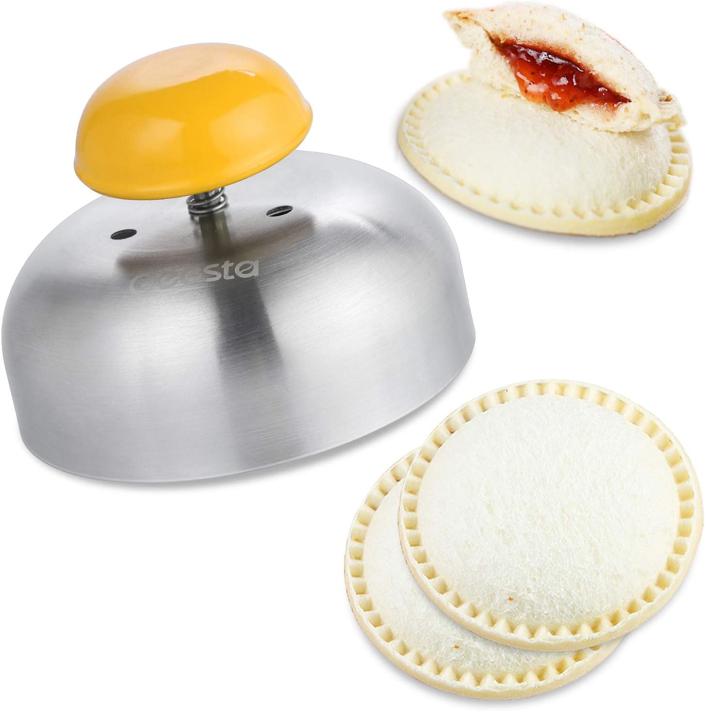 Back to School Sandwich Cutter and Sealer Bento Box Accessories DIY Uncrustables Peanut Butter and Jelly Sandwiches Tool/PBJ Cutter Bento Box Sandwich Cutter for Kids, Boys and Girls