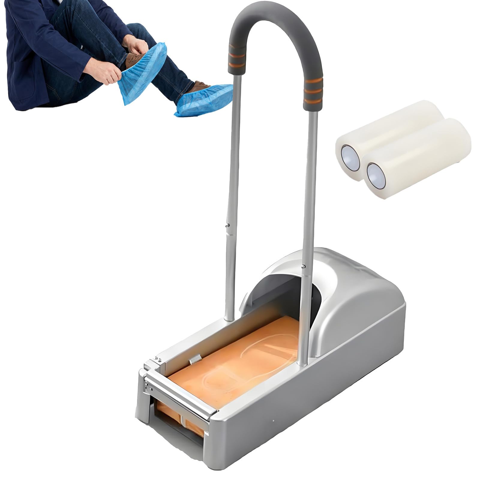 Cubrezapatos desechables para uso en interiores, base antideslizante, 2/4 rollos (1200/2400 piezas), protege la limpieza del suelo, para el hogar y la oficina