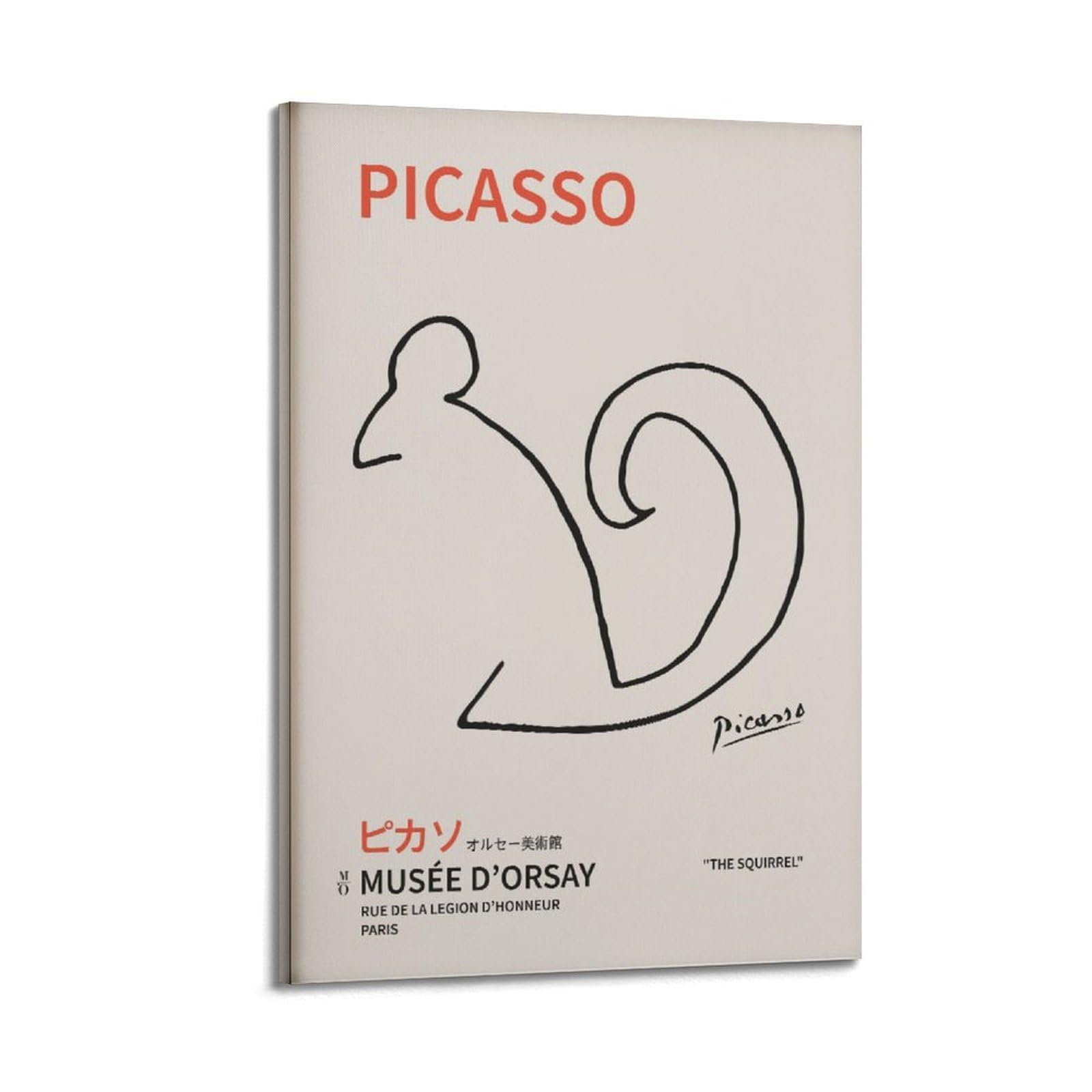 xiaoxiaoshen Picasso Squirrel – Minimalist Line Canvas Poster Wall Art Prints Room Aesthetic Murals Bedroom And Living Decorations 20x30inch(50x75cm)