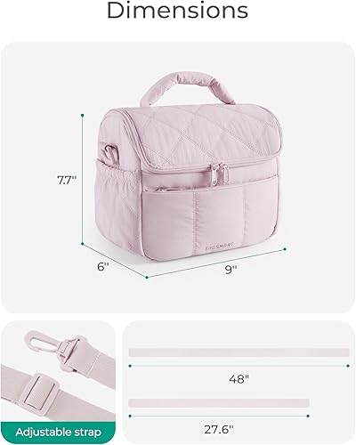Miniatura 7 de BAGSMART Loncheras aisladas para mujer, bonita lonchera acolchada, ligera, acolchada e impermeable, hielera reutilizable para el trabajo, picnic y