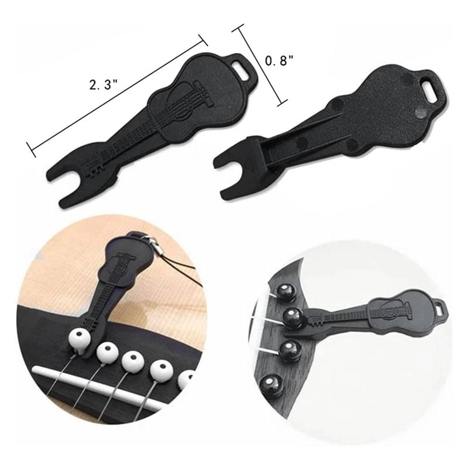 1 Zestaw Kołków Mostkowych Gitarowych Gitara Akustyczna Do Siodła NUT Do Nakrętki Z 6 Szt. Małych Kropek Kołków Kostnych Mostka