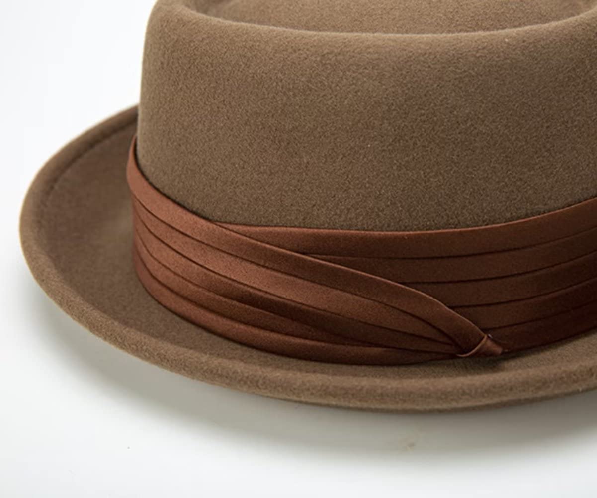 Donna 100% Lana Fedora Cappello in Feltro Elegante 1920s Vintage Cappello da Chiesa