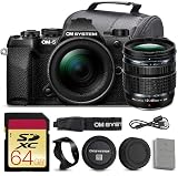 OM SYSTEM OM-5 Mark II Mirrorless Camera with 12-45mm f/4 PRO Lens Bundle | 20MP Sensor, 5-Axis IBIS, Weather-Sealed Body & 4K Video | Great for Travel & Outdoors (V210071BU000) + 64GB Card + Bag