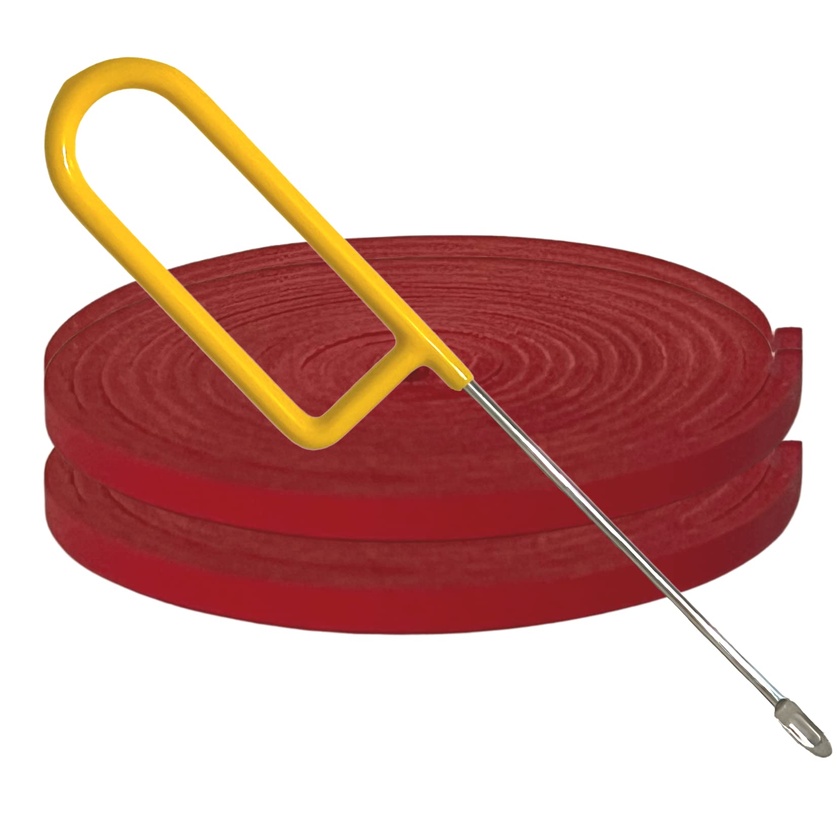 Covey Baseball Glove Lace Kit for Baseball & Softball Mitts - (2-Laces, Multiple Colors) - Genuine American Leather Glove Lacing, 72" Length x 3/16" Width for Repair & Relacing (Red)