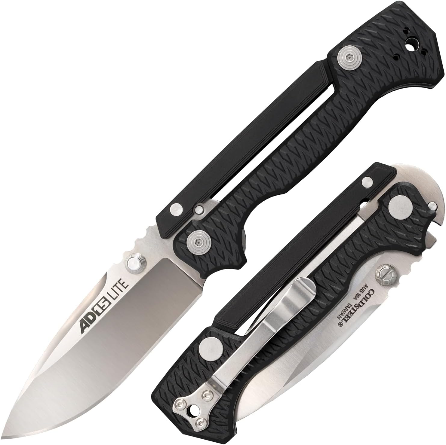 AD-15 Lite 3.5" AUS10A Steel Ultra-Sharp Blade 5" Griv-Ex Handle Tactical Folding Knife - Scorpion Lock, Pocket/Belt Clip