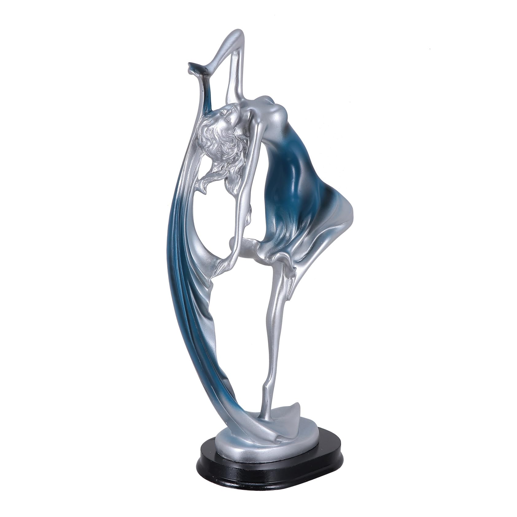 Figurine danseuse en résine dorée pour décoration de bureau élégante et moderne
