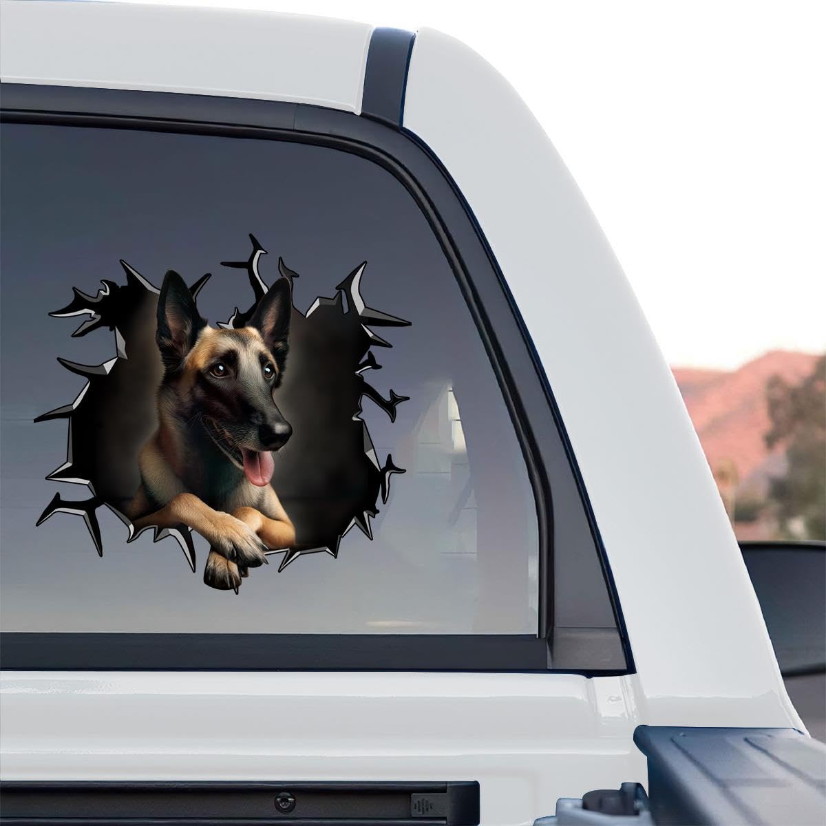 Cute Dog Stickers for Car Window Decals Waterproof Funny Sticker (Belgian Malinois Stickers)