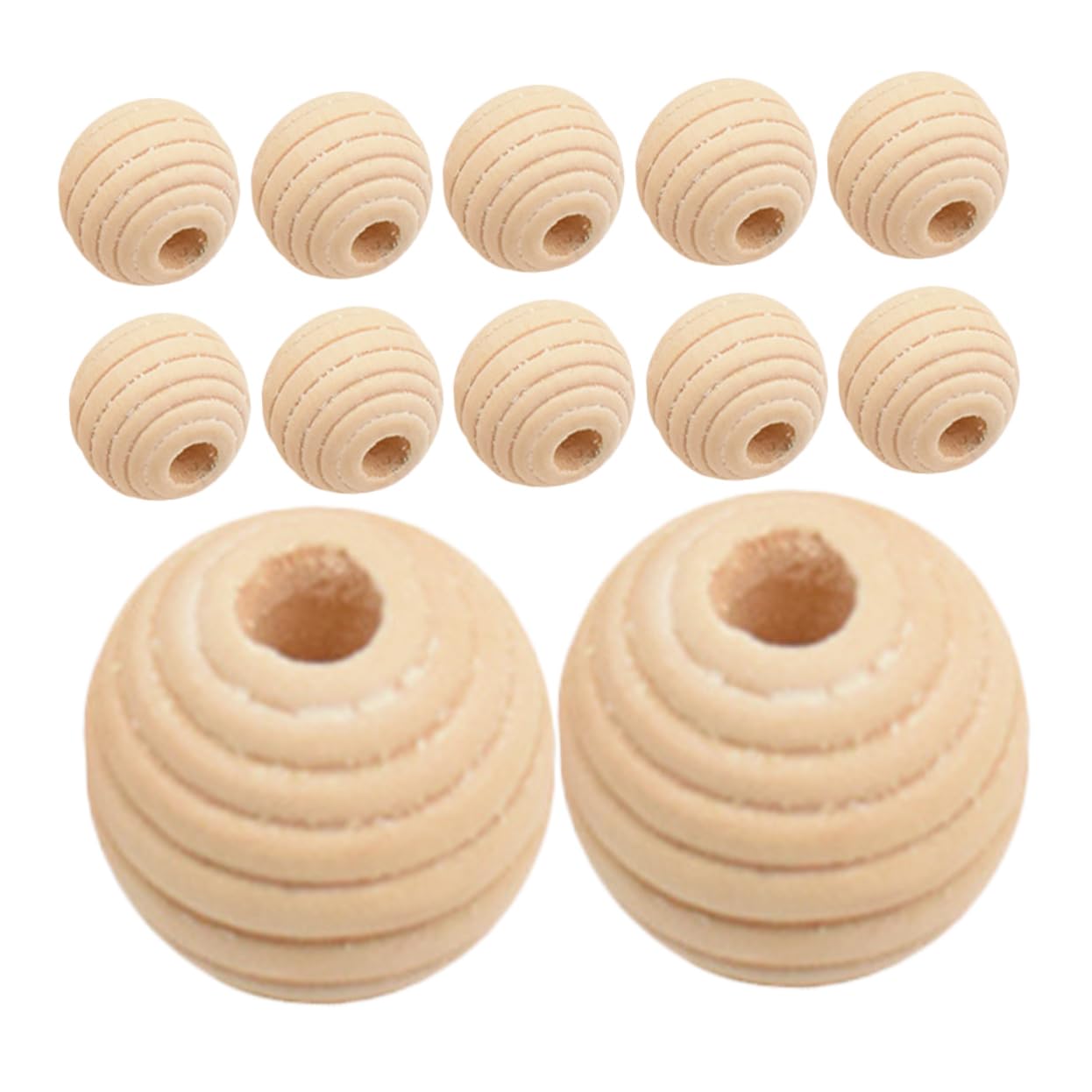 Angoily Abalorios De Madera Redondos Manualidades Multi Función Collares Y Beads De Diy 50 Piezas X 4