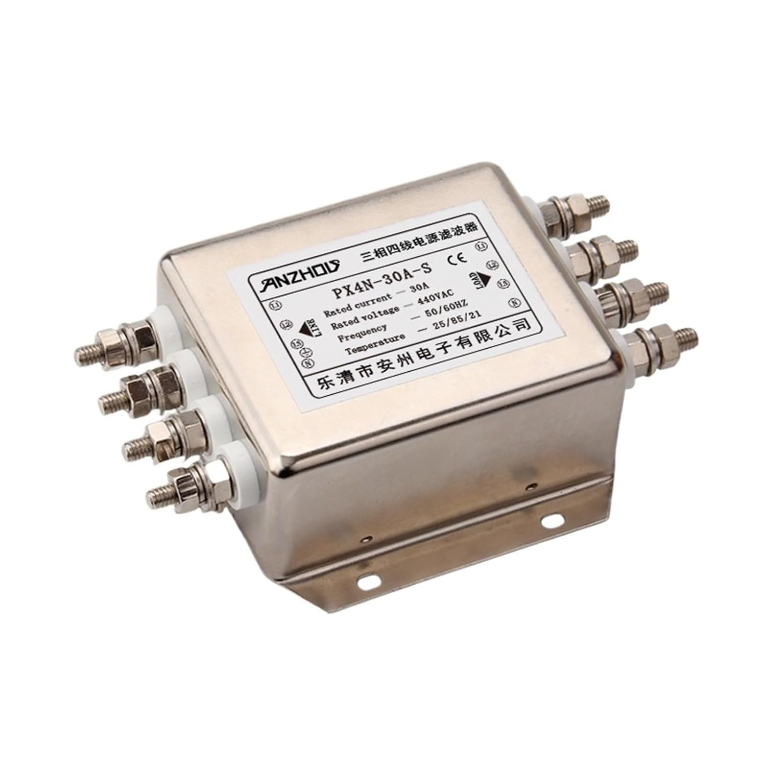 1PCS EMI Filter 20A30A Three-Phase Four-Wire Power Filter PX4N-30A-S/PX4N-20A-S(PX4N-20A-S)