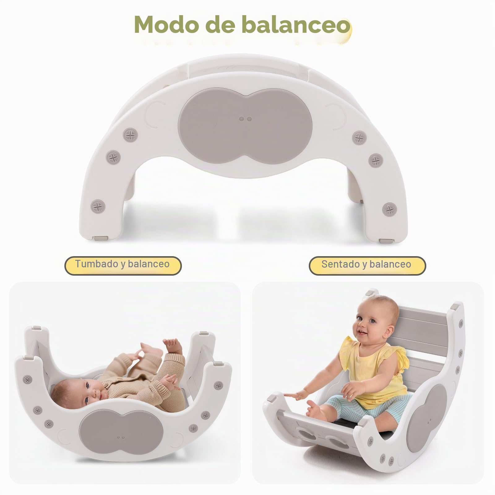 Estructura para trepar con 2 Tablas para trepar de Doble Cara, tobogán Infantil 3 en 1, Parque Infantil Interiores para bebés, Set de Escalada, Gris | Marco de escalada con 2 tablas de escalada de doble cara, parque infantil, plegable, seguro