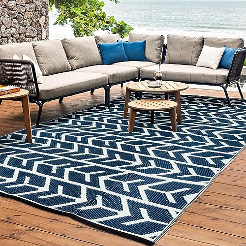 Reeple Outdoor Rug Carpet Waterproof Reversible Mats 5x8 ft