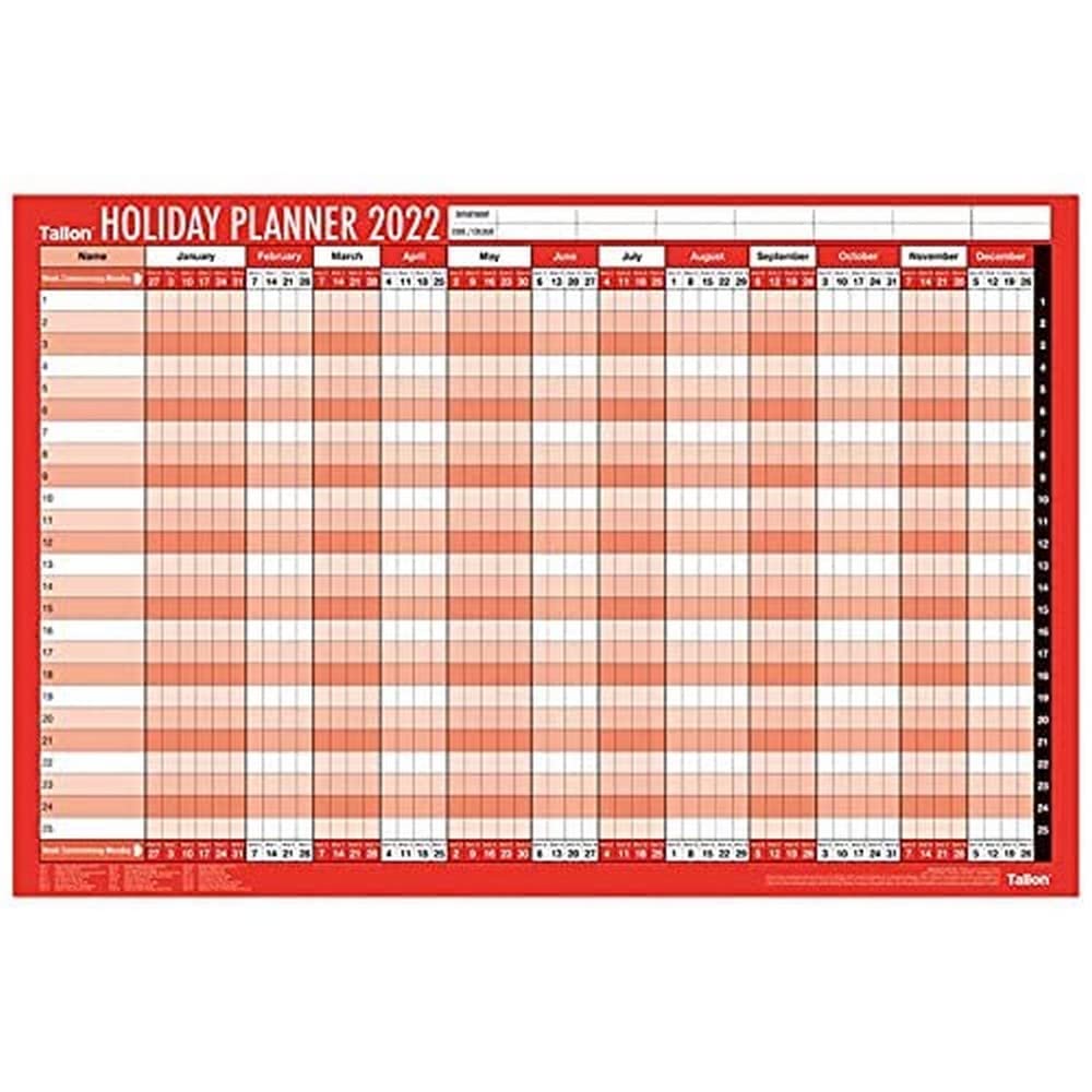 Tallon3808 Staff Holiday Planner