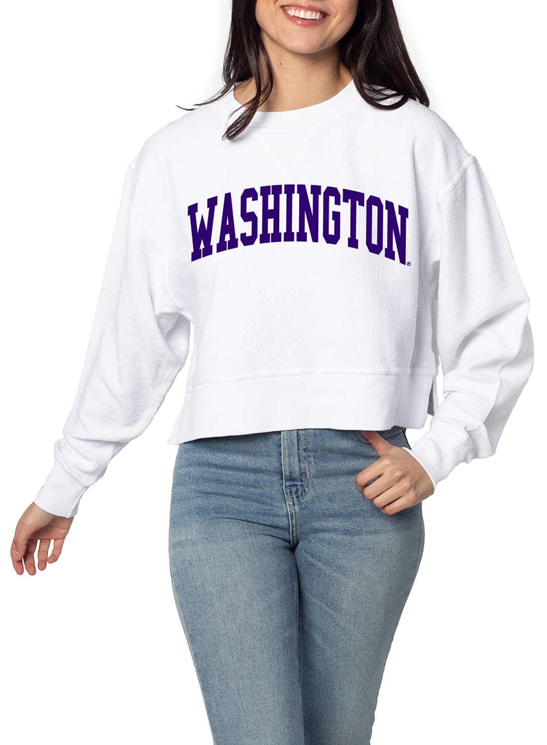 chicka-d NCAA womens Corded Boxy Pullover