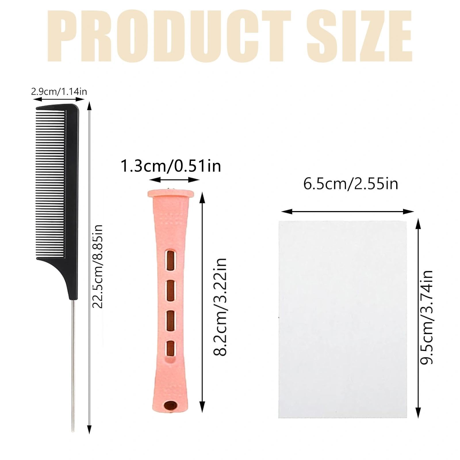 Kit Permanente Cheveux avec Bigoudis 0,51 Pouce, Set de Bigoudis pour Cheveux Courts et Longs, Kit de Bouclage avec Couvercles, Élastiques et Peigne, Outil de Coiffure pour Femmes, Utilisation Maison