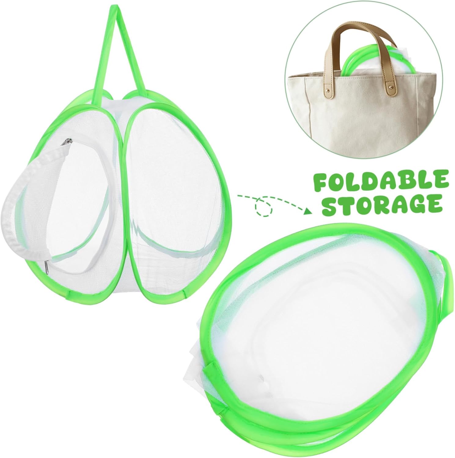 2pcs Butterfly Net Cage Jumping Spider Enclosure Mesh Design Lightweight Portable