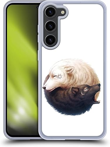 Head Case Designs Officially Licensed Jonas JoJoesArt Jödicke Yin Yang Wolves Creatures Soft Gel Case Compatible with Samsung Galaxy S23+ 5G