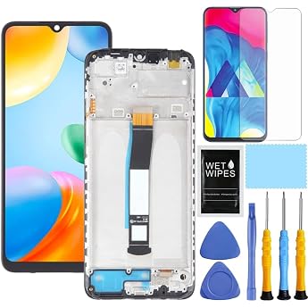 Xiaomi Redmi Note 11 Display for Redmi Note 11 Display with Frame 2201117TG 2201117TI 2201117TY 2201117TL Repair Digitizer Touchscreen Assembly with Tools Black