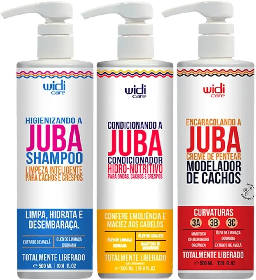 Kit Juba Shampoo Condicionador E Encaracolando A Juba Widi Care 500ml