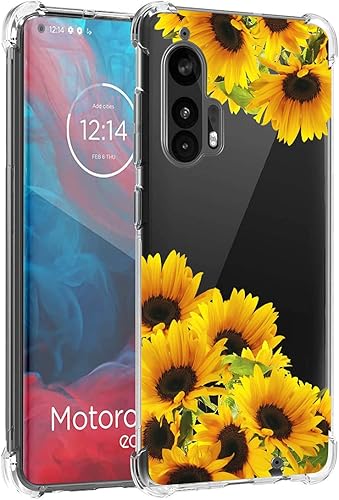 Miniatura 4 de Funda de teléfono para Motorola Moto Edge Plus, transparente, delgada, a prueba de golpes, flexible, TPU para Motorola Edge Plus Girasol