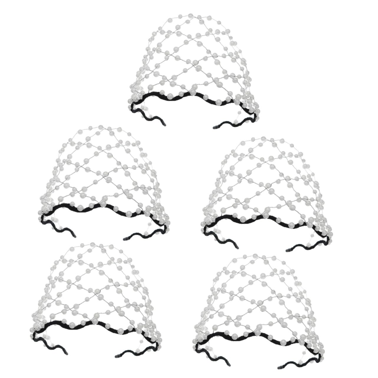 Healeved 5piezas Diadema De Perlas Para Novia Tocado Elegante Perlas Para Bodas y Fiestas Accesorio De Novia Chic y Atractivo Para Mujeres y Niñas