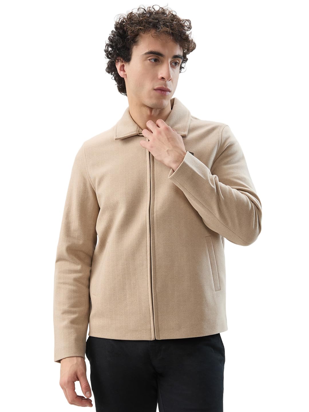 raymond Men Regular Fit Solid Pattern Pure Polyester Bomber Neck Full Sleeve Casual Outerwear-picture-34
