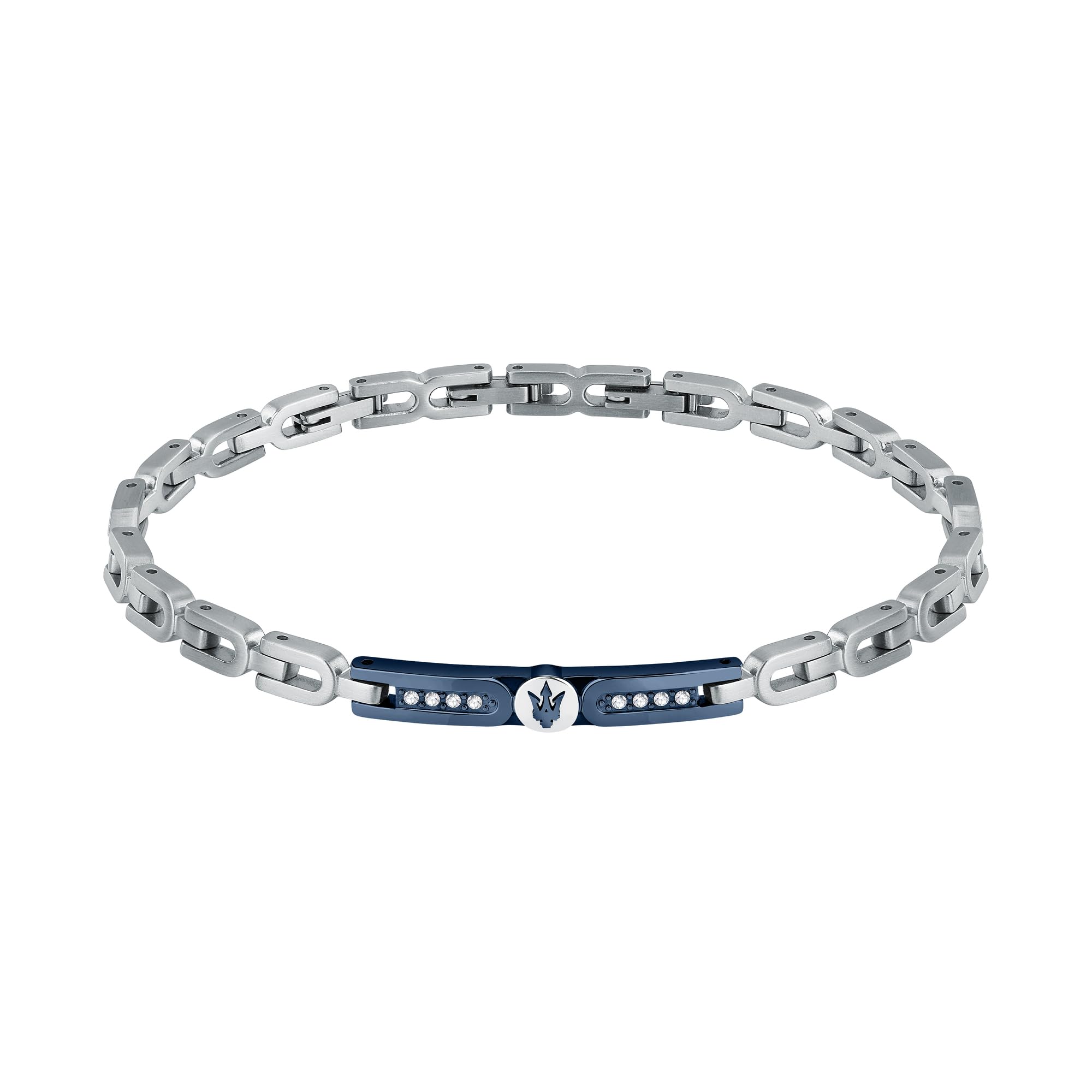 Maserati Bracciale Uomo in Acciaio, Cristalli, Collezione Iconic - JM423AVD27