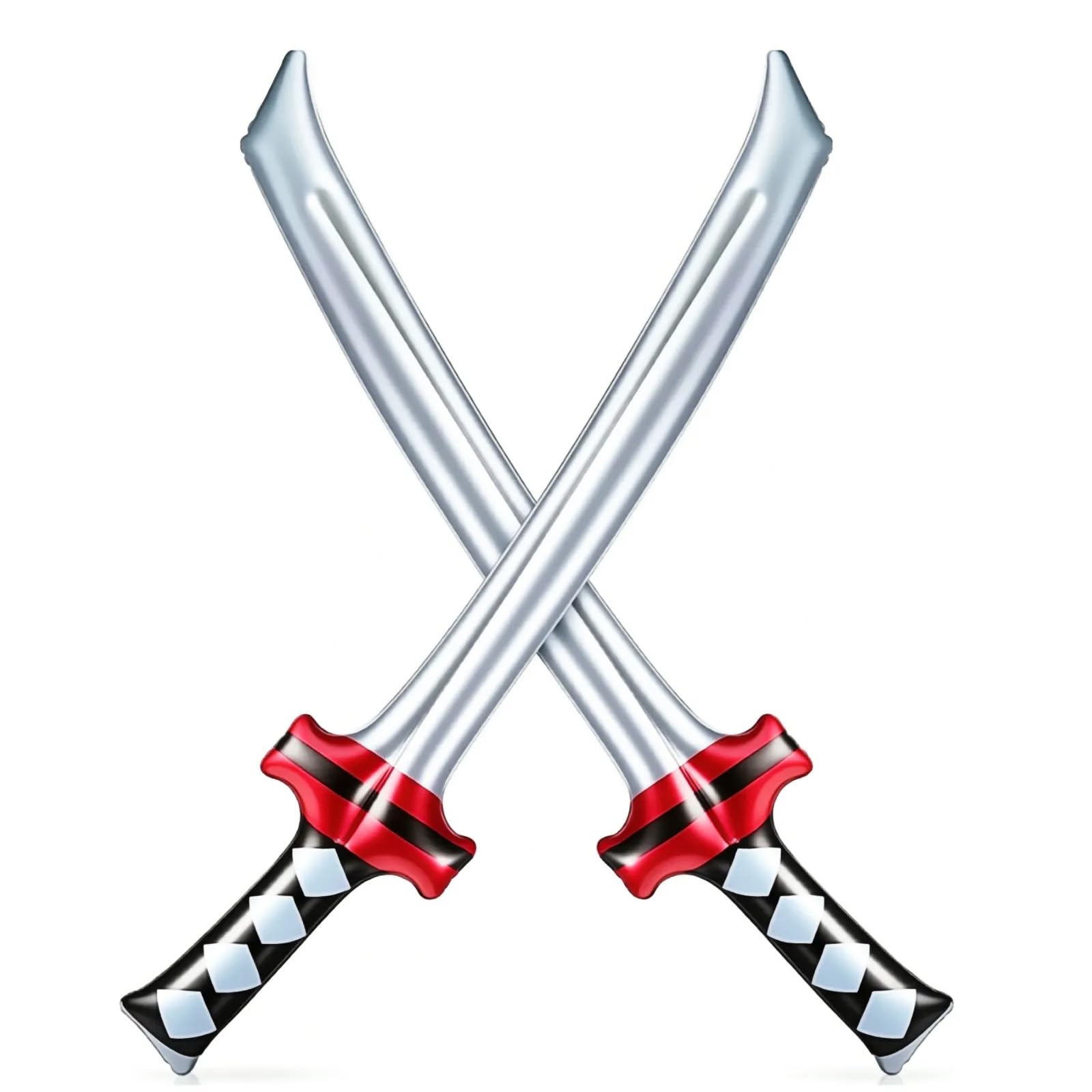 MEISH 2 Pcs Inflatable Ninja Sword Pvc Blow-Up Knifes Light Fake Weapons Stage Pirate Props Inflatable Toys Halloween Costume for Cosplay Supplies Birthday Theme Party