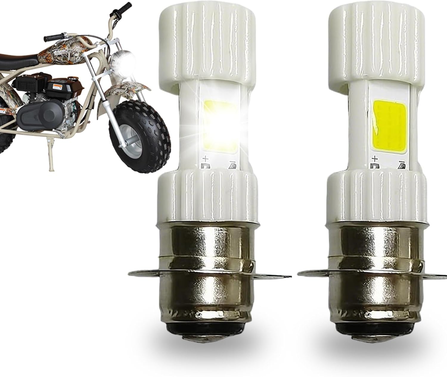 Chikia CT200U H6 Bulb P15D Light Bulb Compatible with Coleman CT200U CT200U-EX MB200 Axis M200 Mini Bike with Hi/Lo Beam