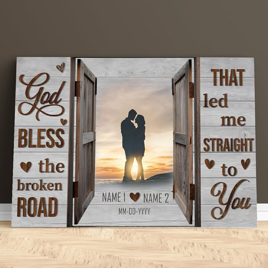 Amazon.com: KOLSTRAW Personalized Couple Canvas Poster With