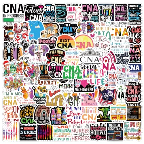 120Pcs CNA Stickers Pack, Life Aesthetic Vinyl Waterproof Sticker Decals for Water Bottle,Laptop,Phone,Skateboard,Scrapbooking,Bumper Choice for Fans for Party Supply…