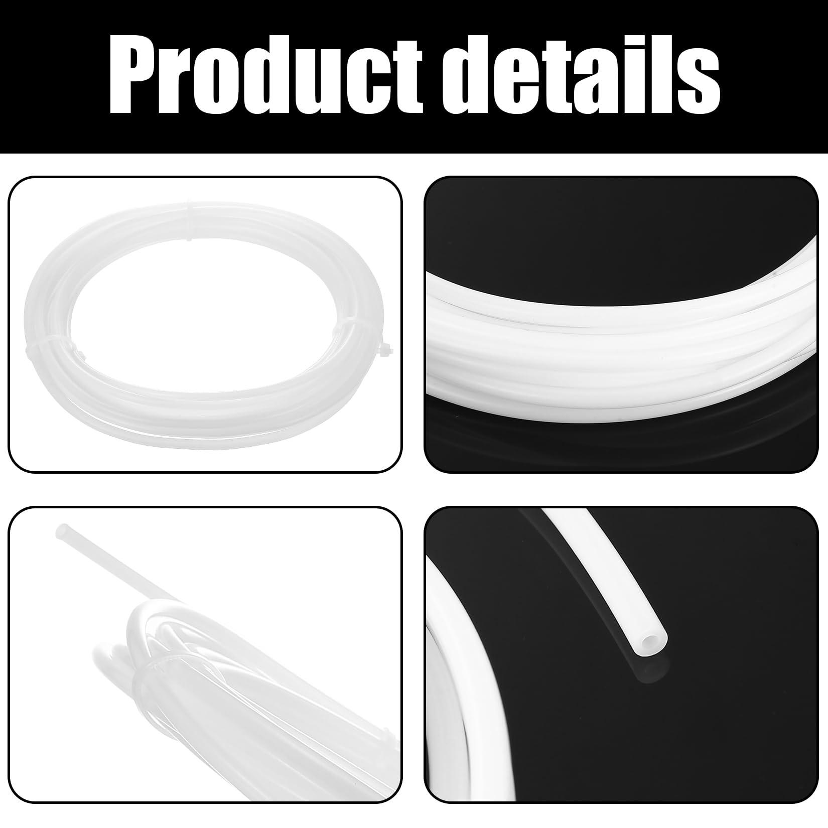 1 rolka wężyka ptfe, 5 metrów x 4 mm wężyk teflonowy PTFE, profesjonalny wężyk do drukarki 3D do filamentów 1,75 mm, wężyk PTFE do akcesoriów Bambu Lab A1/A1 mini/P1P/P1S/X1C