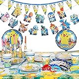 Value Party Sets: 2 Ballons, 1 Tischdecke, 10 Teller, 10 Armbänder, 10 Wimpel, 10 Tassen, 20 Servietten, Geburtstagsset 13-teilig, 6 Blowouts, 6 Lautsprecher