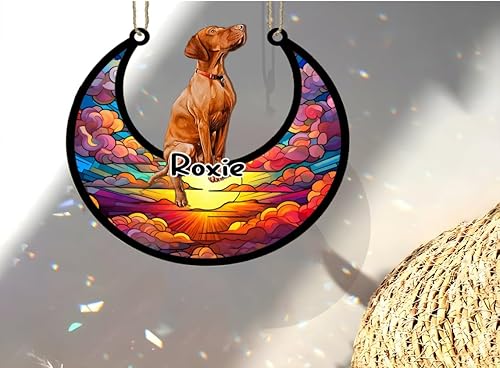 Vista 11 de LOVELYPOD Adorno de Navidad personalizado de perro pastor alemán, atrapasoles conmemorativo, adorno de Navidad de pastor alemán con nombre, pérdida