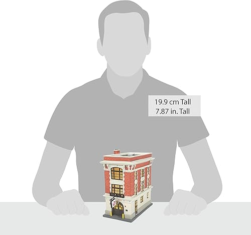 Miniatura 4 de Department 56 Porcelain Ghostbusters Village Firehouse - Edificio iluminado, 7.87 pulgadas, multicolor