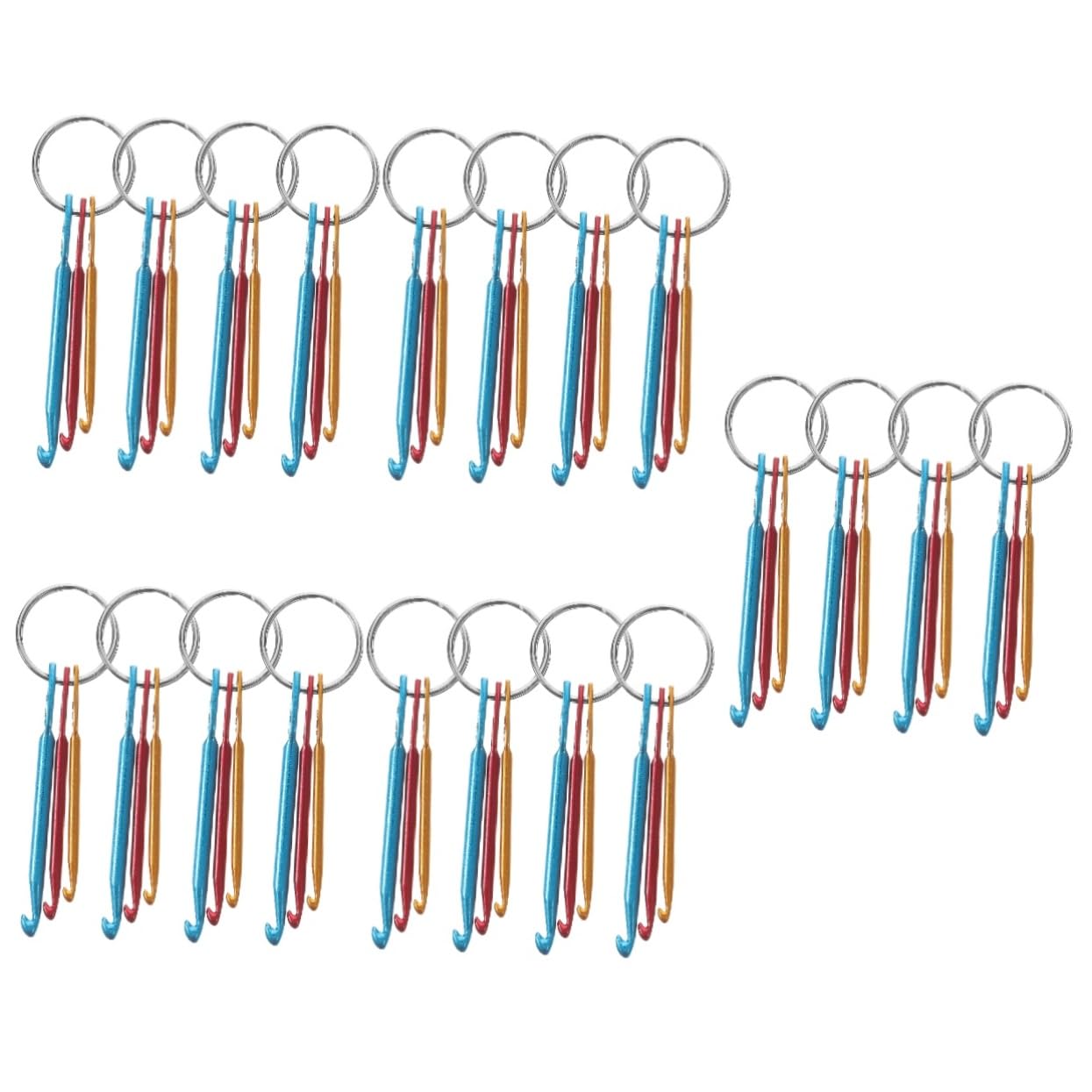 TEHAUX 20pezzi Ergonomic Crochet Hooks Strumenti Da Cucito Per Uncinetto Portatili e Leggeri Per Progetti Di Yarn Craft e Maglieria