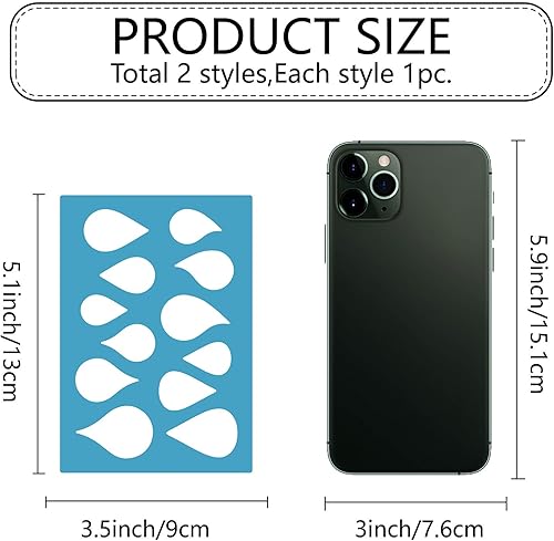 Miniatura 9 de GORGECRAFT 2 estilos de aretes de estrella, plantillas de forma de joyería de fase lunar, plantillas de diamante, plantillas de corte acrílico