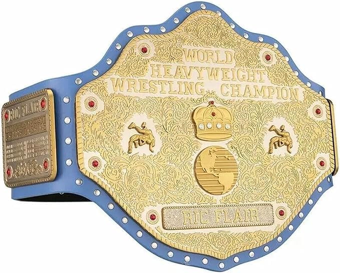 New Custom Ric Flair Big Gold Championship belt - Ric Flair World Heavyweight Big Gold Wrestling Replica Title Championship Belt 2mm
