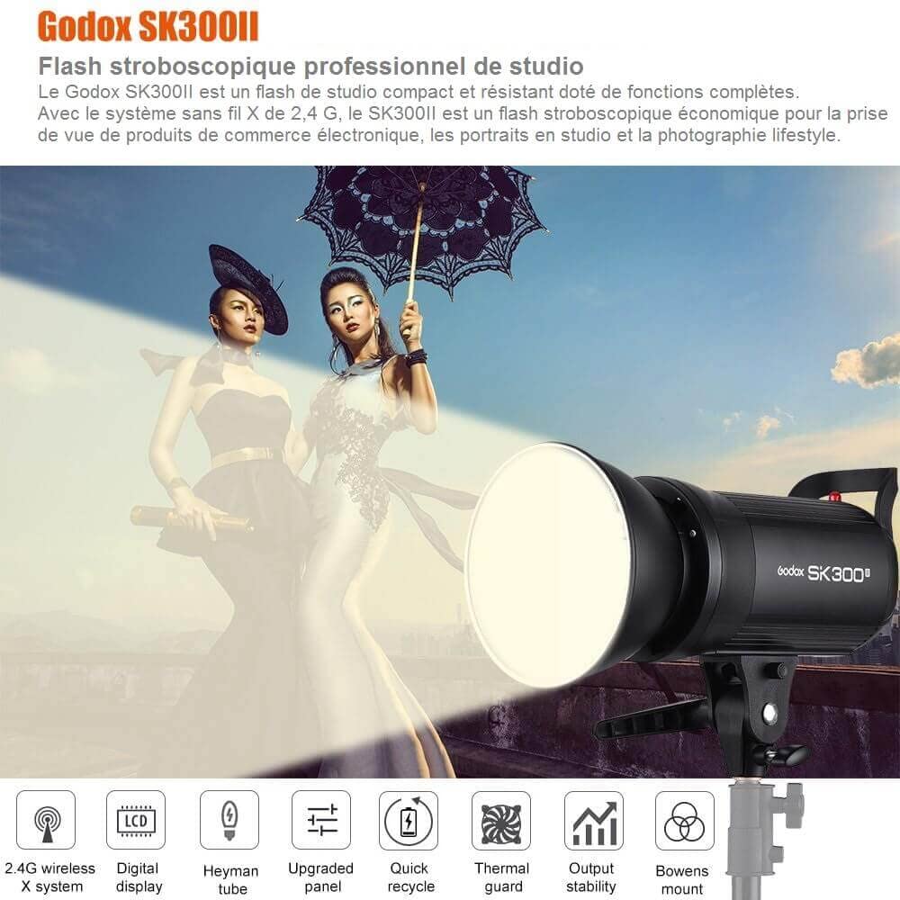 GODOX - Flash de Estudio con Sistema 2.4 G inalámbrico X Integrado