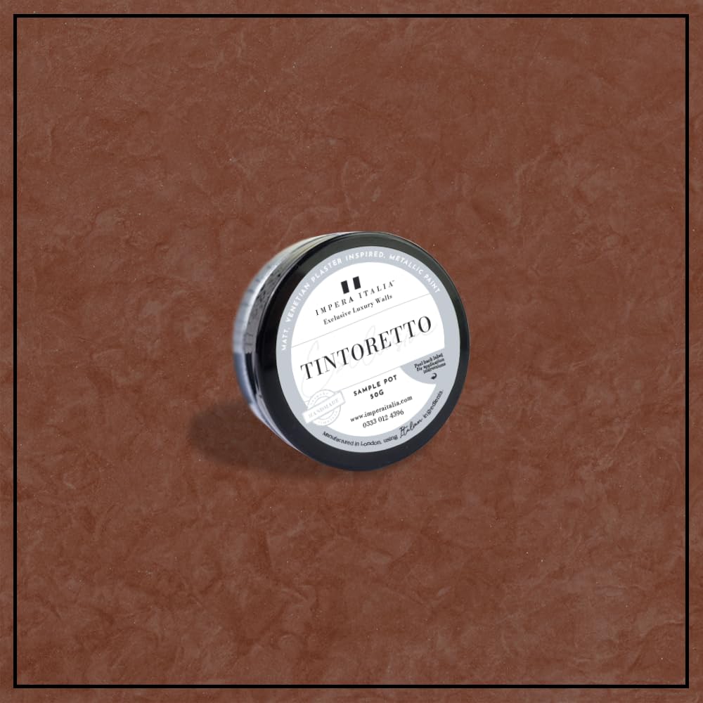 Impera Italia Basento Tintoretto – Matt, Venetian Plaster Effect, Wall Paint Sample Pot. Includes 50G Of Paint - Covers 0.25Sqm - In Colour