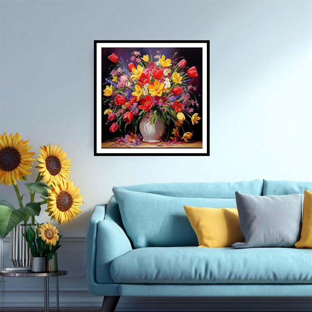 Diamond Painting Vase, Diamond Painting Erwachsene Groß XXL 80x80 cm -L36