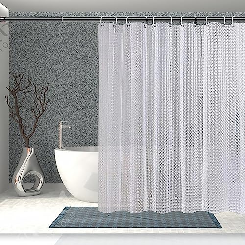 LQFMEHOT EVA Clear Shower Curtain Liner,3D Plastic 5G Shower Liners